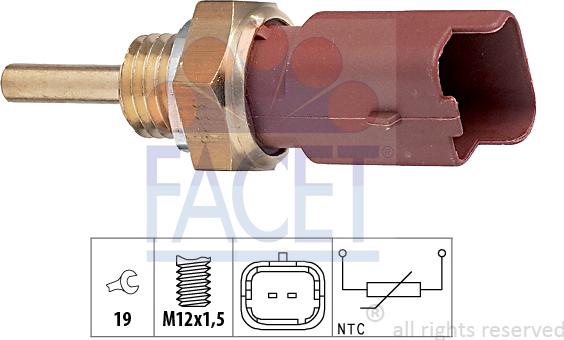 FACET 7.3326 - Sensore, Temperatura refrigerante www.autoricambi360.it