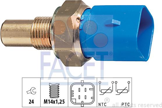 FACET 7.3320 - Sensore, Temperatura refrigerante www.autoricambi360.it
