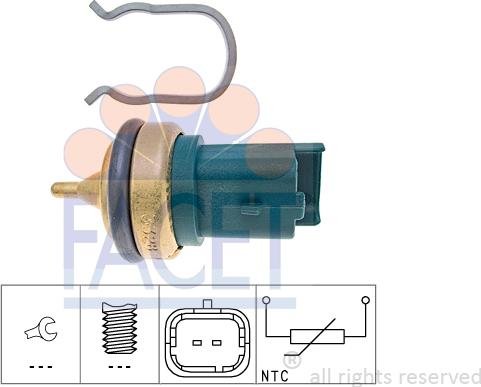 FACET 7.3328 - Sensore, Temperatura refrigerante www.autoricambi360.it