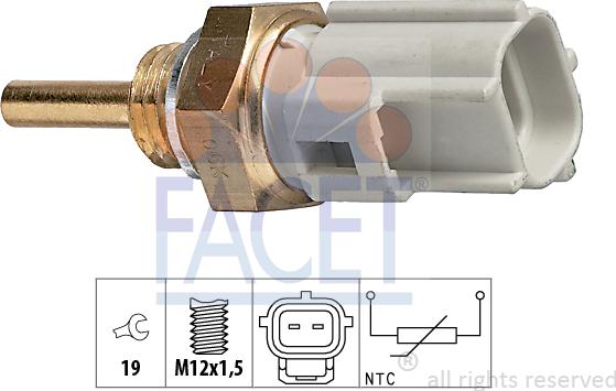 FACET 7.3323 - Sensore, Temperatura refrigerante www.autoricambi360.it