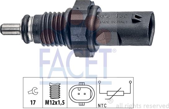 FACET 7.3375 - Sensore, Temperatura refrigerante www.autoricambi360.it