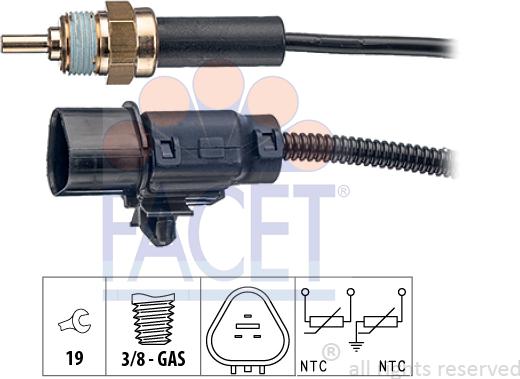 FACET 7.3373 - Sensore, Temperatura refrigerante www.autoricambi360.it