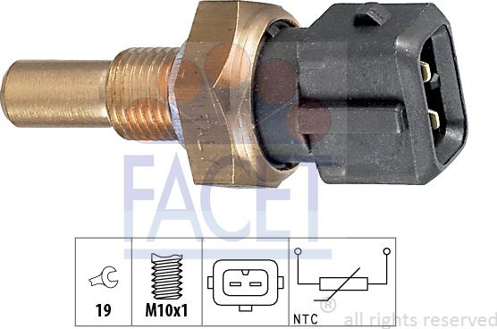 FACET 7.3255 - Sensore, Temperatura olio www.autoricambi360.it