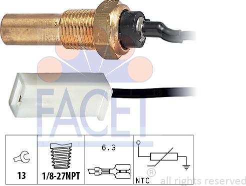 FACET 7.3250 - Sensore, Temperatura olio www.autoricambi360.it
