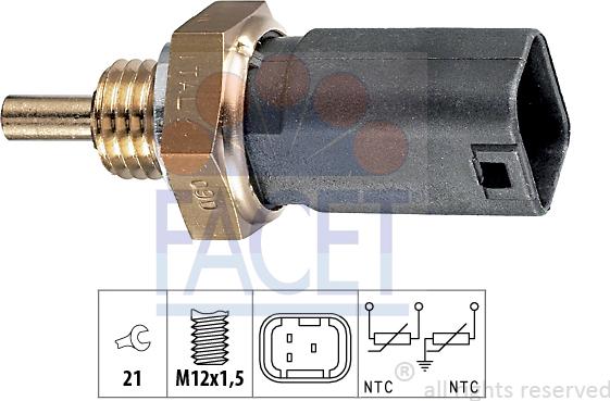 FACET 7.3252 - Sensore, Temperatura refrigerante www.autoricambi360.it