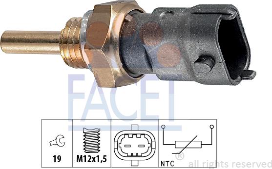 FACET 7.3264 - Sensore, Temperatura refrigerante www.autoricambi360.it