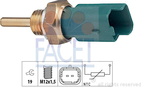 FACET 7.3261 - Sensore, Temperatura refrigerante www.autoricambi360.it