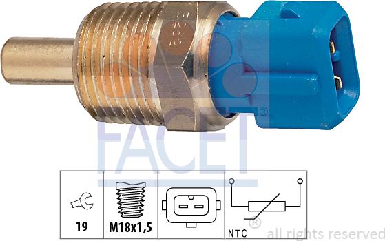 FACET 7.3262 - Sensore, Temperatura refrigerante www.autoricambi360.it