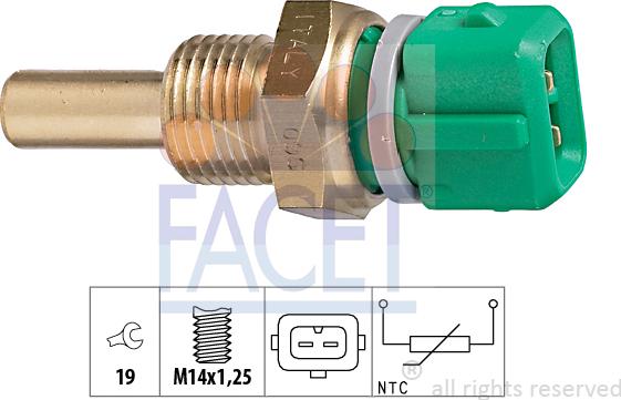 FACET 7.3204 - Sensore, Temperatura refrigerante www.autoricambi360.it