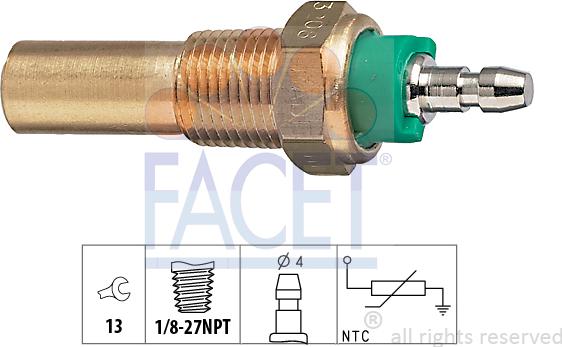 FACET 7.3208 - Sensore, Temperatura refrigerante www.autoricambi360.it