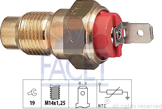 FACET 7.3203 - Sensore, Temperatura refrigerante www.autoricambi360.it