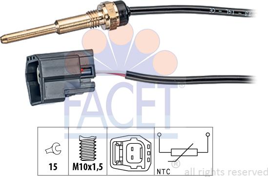 FACET 7.3289 - Sensore, Temperatura refrigerante www.autoricambi360.it