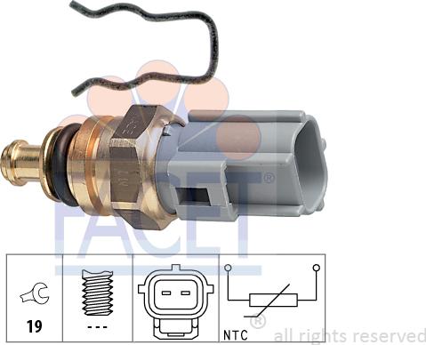 FACET 7.3285 - Sensore, Temperatura refrigerante www.autoricambi360.it