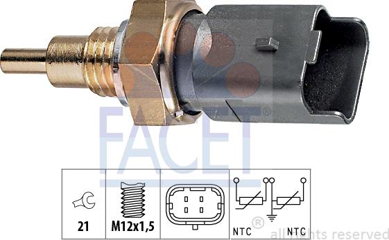 FACET 7.3286 - Sensore, Temperatura refrigerante www.autoricambi360.it