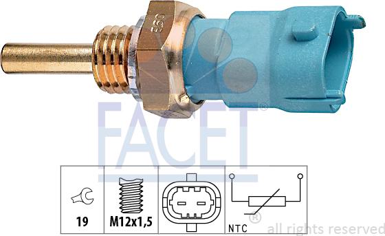 FACET 7.3239 - Sensore, Temperatura olio www.autoricambi360.it