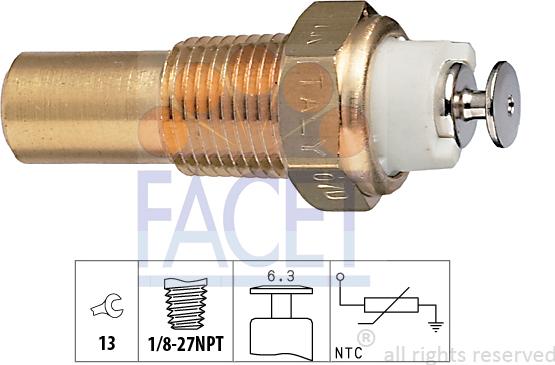 FACET 7.3235 - Sensore, Temperatura refrigerante www.autoricambi360.it