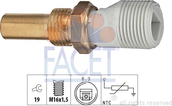 FACET 7.3238 - Sensore, Temperatura refrigerante www.autoricambi360.it