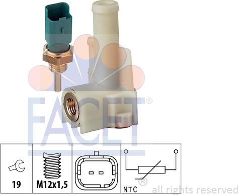 FACET 7.3233K - Sensore, Temperatura refrigerante www.autoricambi360.it