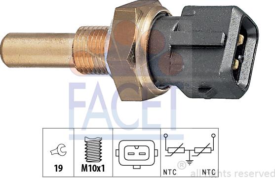 FACET 7.3229 - Sensore, Temperatura refrigerante www.autoricambi360.it