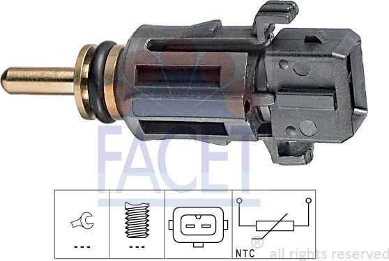 FACET 7.3279 - Sensore, Temperatura refrigerante www.autoricambi360.it