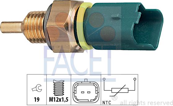 FACET 7.3276 - Sensore, Temperatura refrigerante www.autoricambi360.it