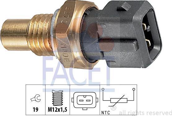 FACET 7.3270 - Sensore, Temperatura refrigerante www.autoricambi360.it
