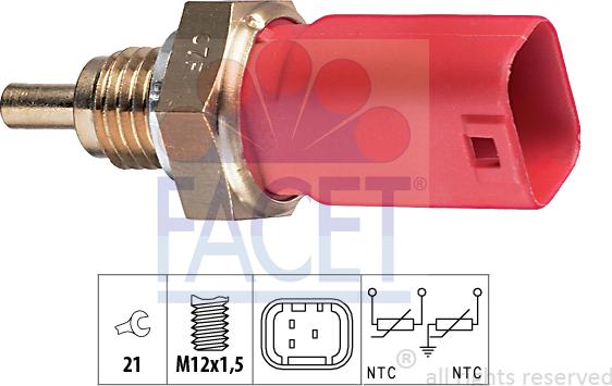 FACET 7.3271 - Sensore, Temperatura refrigerante www.autoricambi360.it