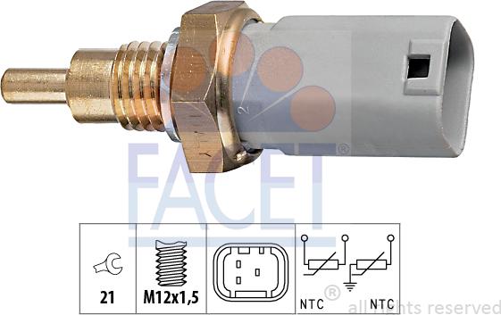 FACET 7.3277 - Sensore, Temperatura refrigerante www.autoricambi360.it