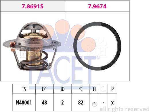 FACET 7.7999 - Termostato, Refrigerante www.autoricambi360.it