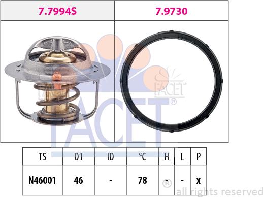 FACET 7.7994 - Termostato, Refrigerante www.autoricambi360.it