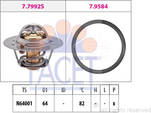 FACET 7.7992 - Termostato, Refrigerante www.autoricambi360.it