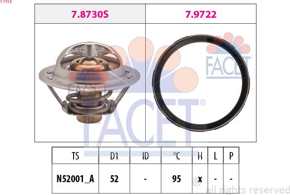 FACET 7.7918 - Termostato, Refrigerante www.autoricambi360.it