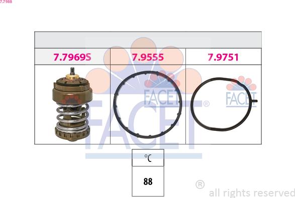 FACET 7.7988 - Termostato, Refrigerante www.autoricambi360.it
