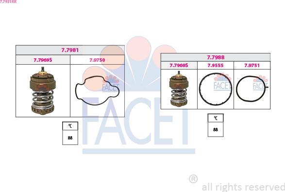 FACET 7.7931KK - Termostato, Refrigerante www.autoricambi360.it