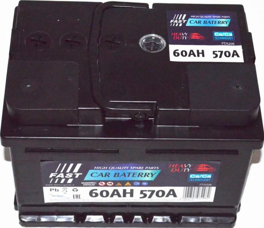 Fast FT75206 - Batteria avviamento www.autoricambi360.it