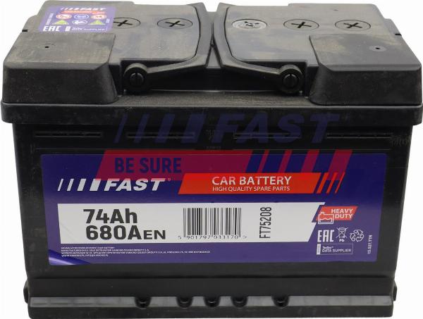 Fast FT75208 - Batteria avviamento www.autoricambi360.it