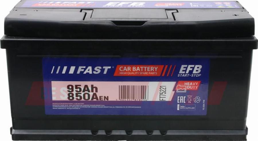 Fast FT75221 - Batteria avviamento www.autoricambi360.it