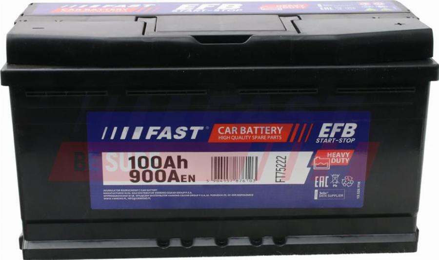 Fast FT75222 - Batteria avviamento www.autoricambi360.it