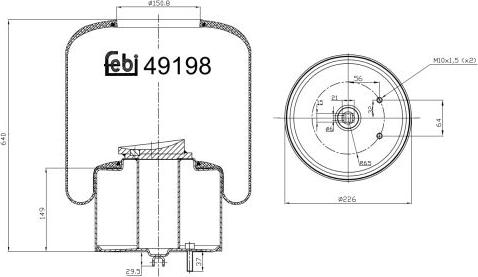 FEBI Bilstein 49198 - Soffietto, Sospensione pneumatica www.autoricambi360.it