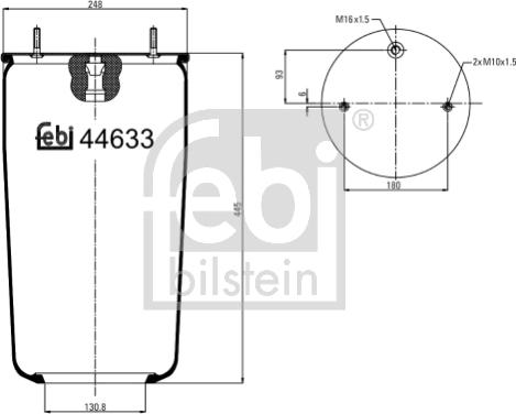 FEBI Bilstein 44633 - Soffietto, Sospensione pneumatica www.autoricambi360.it