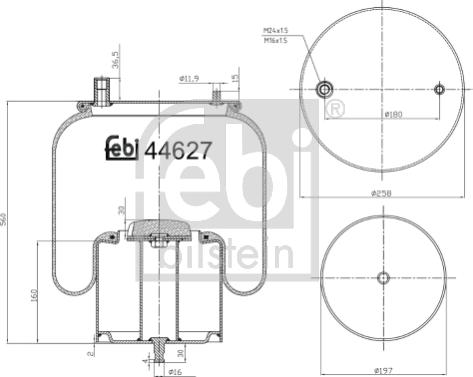 FEBI Bilstein 44627 - Soffietto, Sospensione pneumatica www.autoricambi360.it