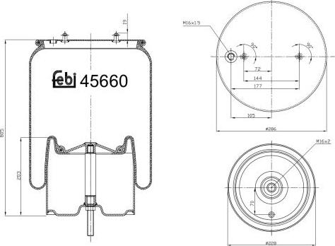 FEBI Bilstein 45660 - Soffietto, Sospensione pneumatica www.autoricambi360.it