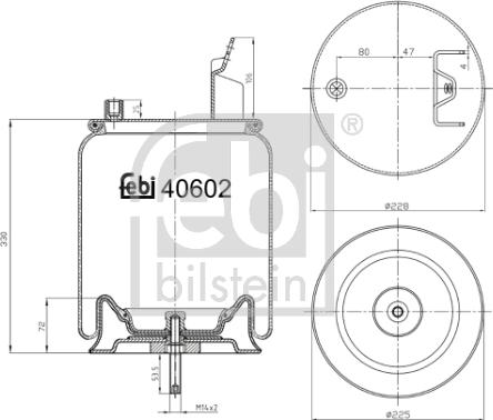 FEBI Bilstein 40602 - Soffietto, Sospensione pneumatica www.autoricambi360.it