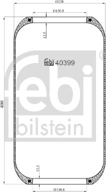 FEBI Bilstein 40399 - Soffietto, Sospensione pneumatica www.autoricambi360.it