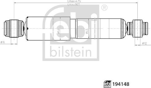 Febi Bilstein 194148 - Ammortizzatore www.autoricambi360.it
