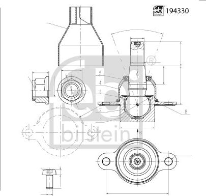 FEBI Bilstein 194330 - Giunto di supporto / guida www.autoricambi360.it