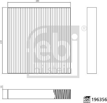 Febi Bilstein 196356 - Filtro, Aria abitacolo www.autoricambi360.it