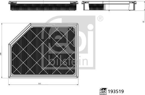 FEBI Bilstein 193519 - Filtro aria www.autoricambi360.it