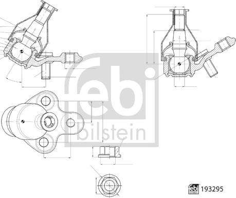 Febi Bilstein 193295 - Giunto di supporto / guida www.autoricambi360.it
