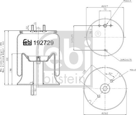 FEBI Bilstein 192729 - Soffietto, Sospensione pneumatica www.autoricambi360.it